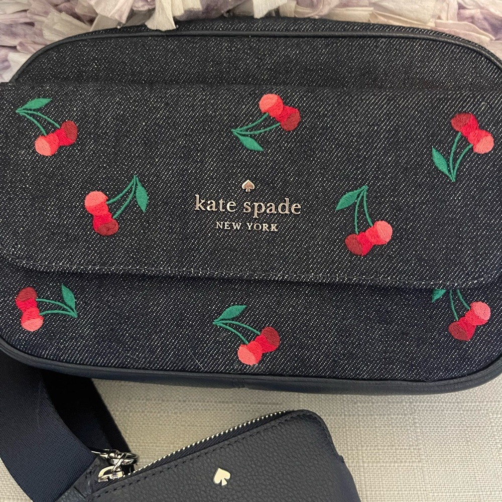 Kate Spade Rosie embroidered Cherry with coin purse